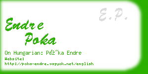 endre poka business card